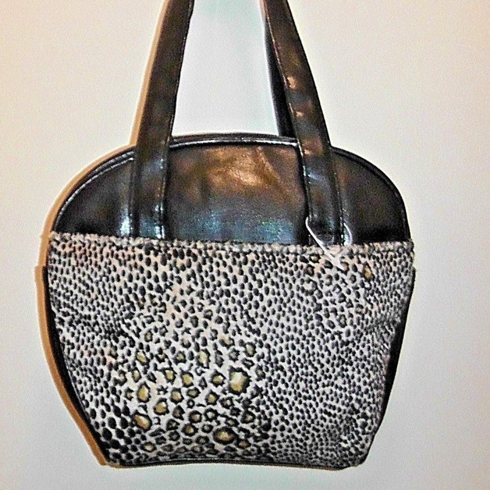 Vintage rare leopard animal print purse bag